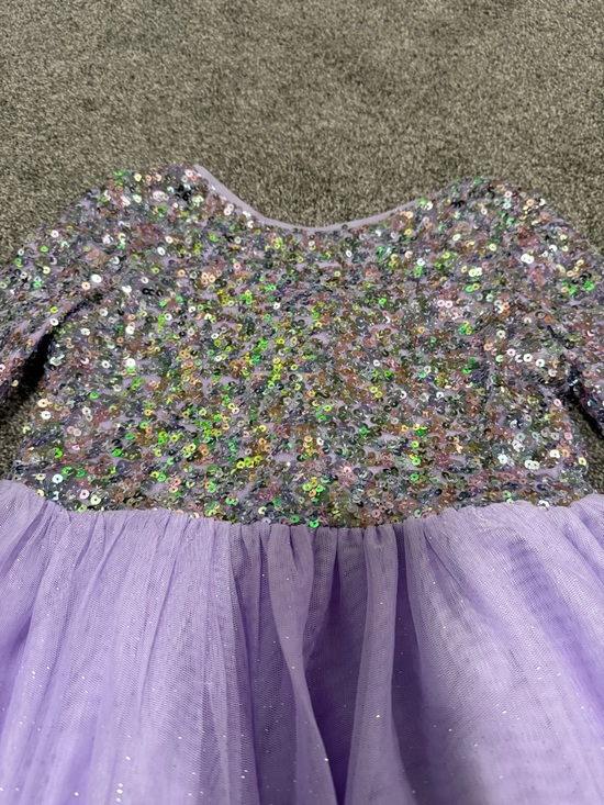 Cat & Jack Sequin Tulle Purple Dress Sz M (8) - Picture 4 of 6
